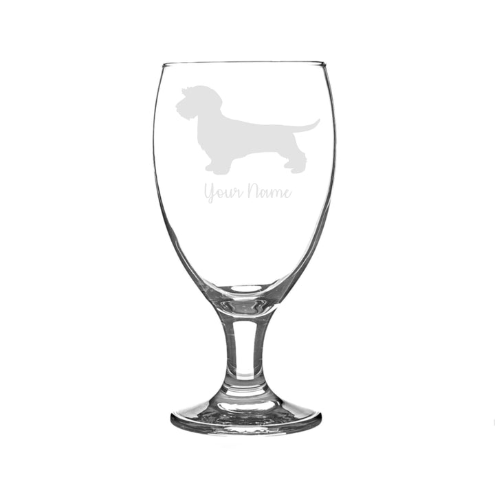 Personalised Wirehaired Dachshund Craft Beer Snifter Glass