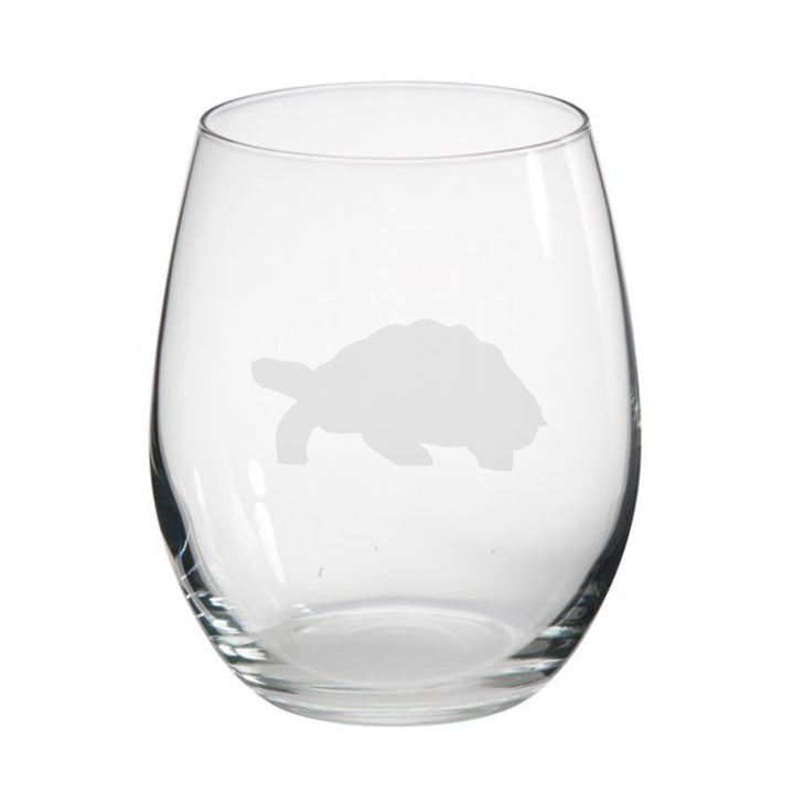 Personalised Tortoise Stemless Glass