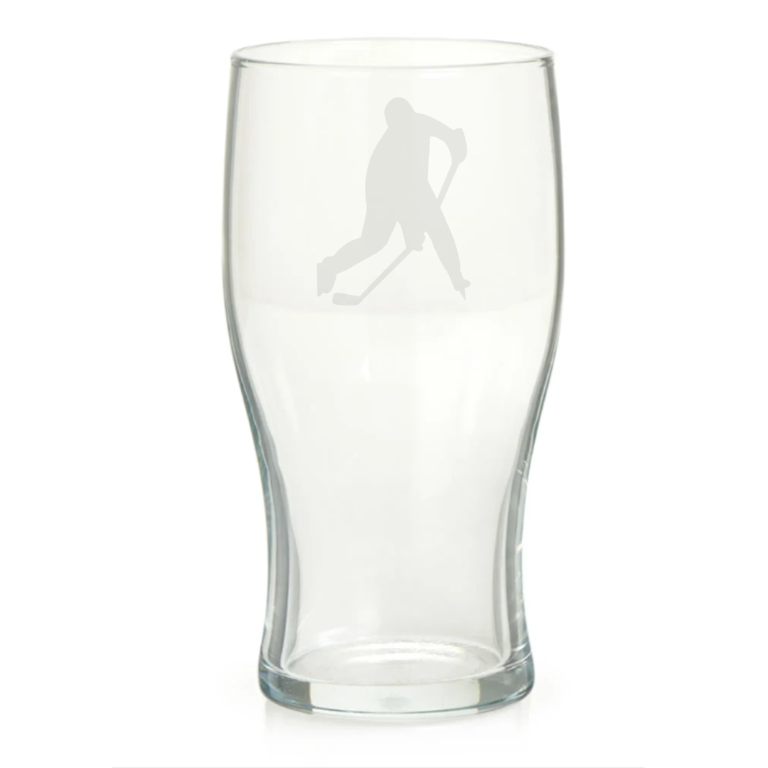 Personalised Ice Hockey Player Pint Glass