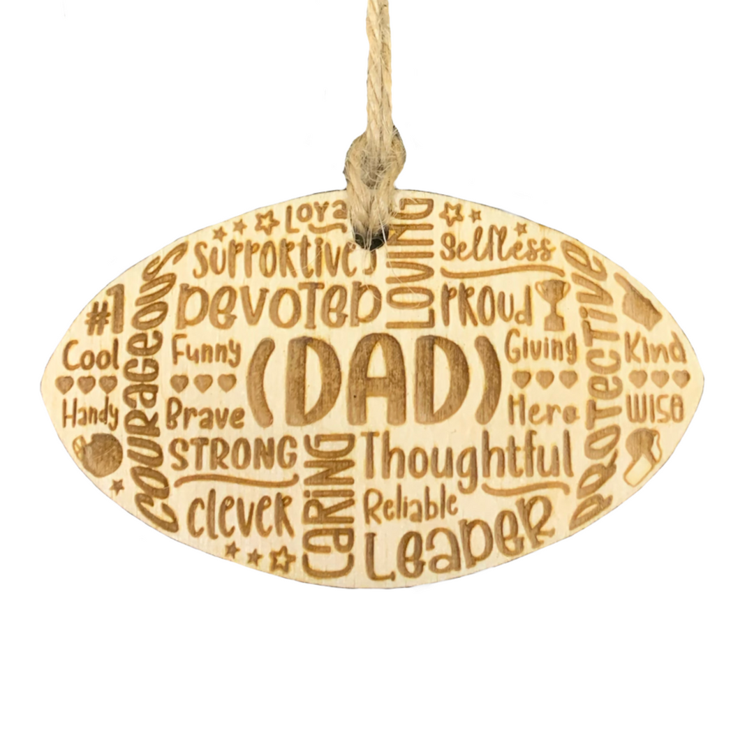 Father Appreciation Rugby Ball Hanging Decoration