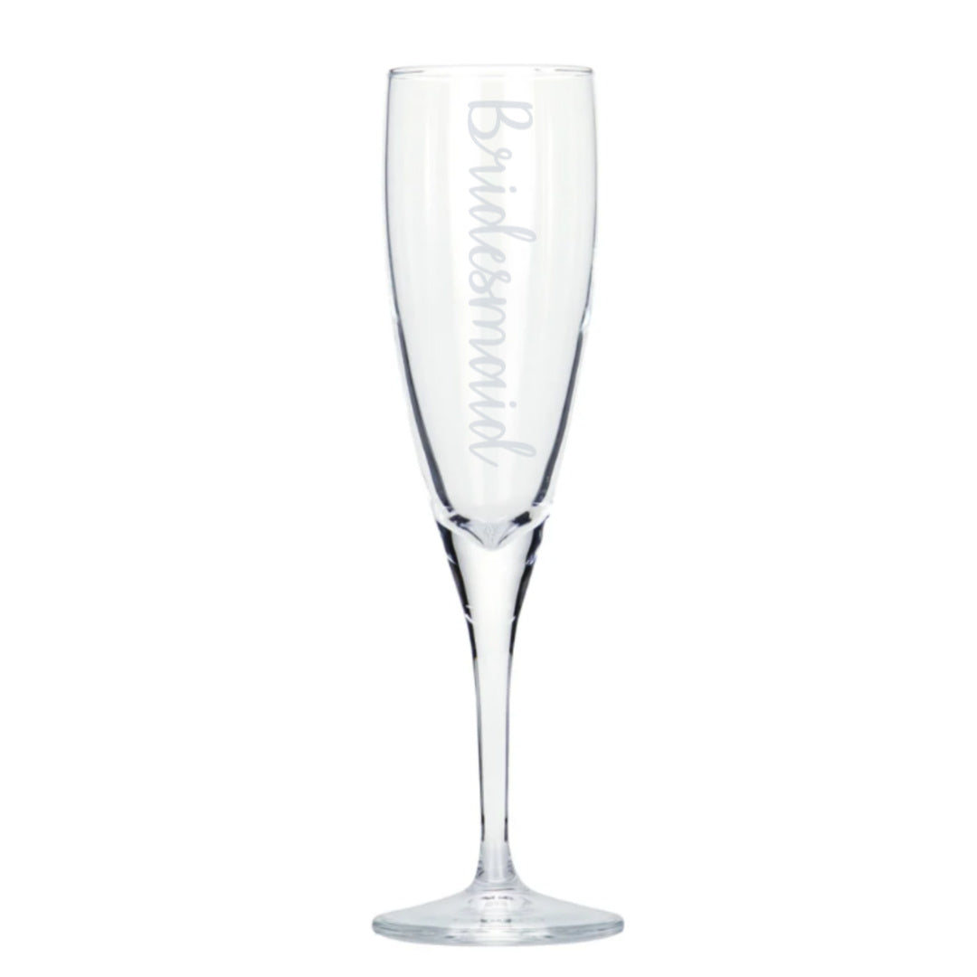 'Bridesmaid' Glass Champagne Flute