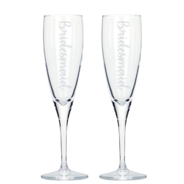 'Bridesmaid' Glass Champagne Flute