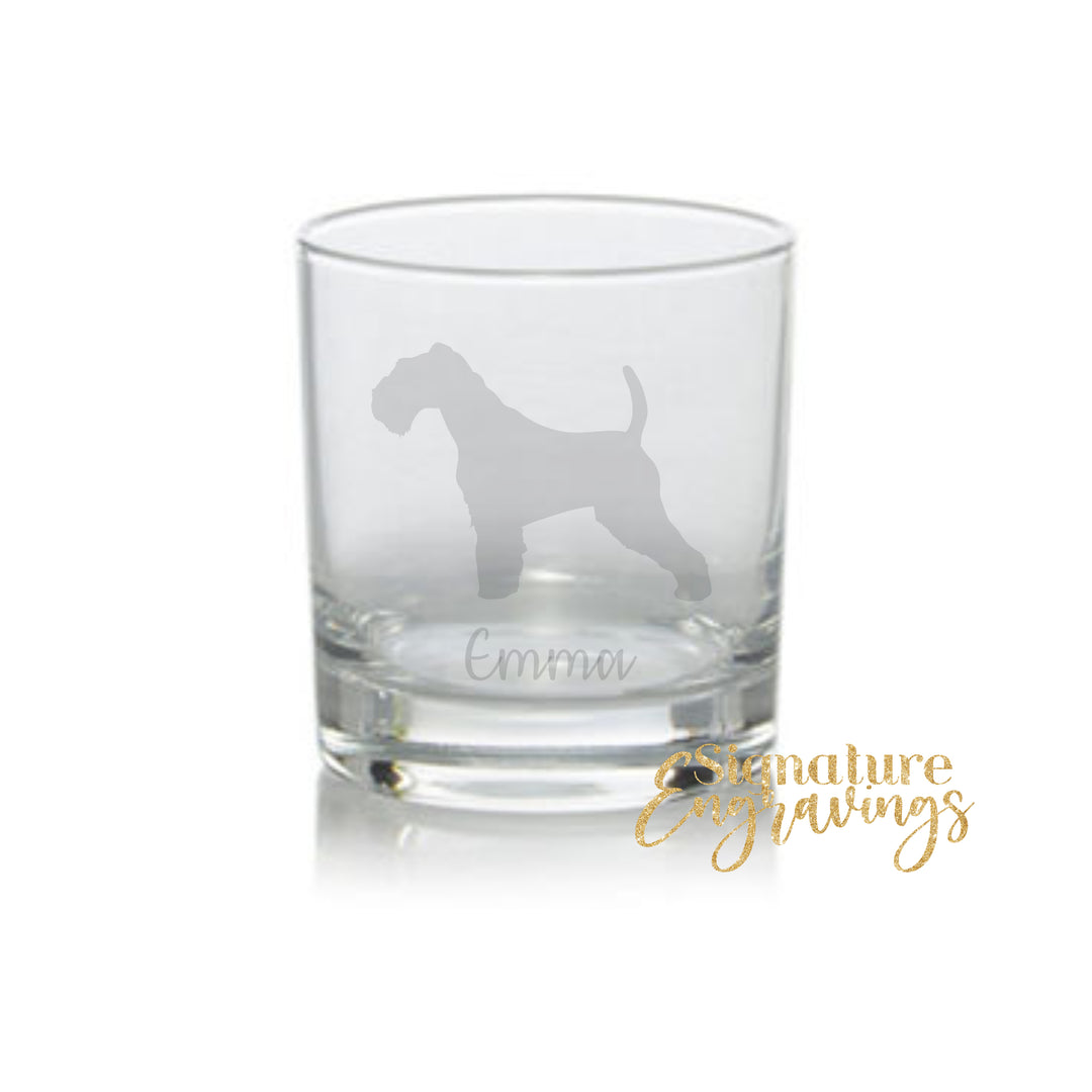 Personalised Airedale Terrier Whisky Glass