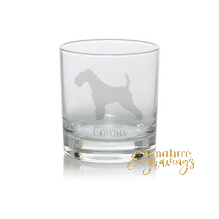 Personalised Airedale Terrier Whisky Glass