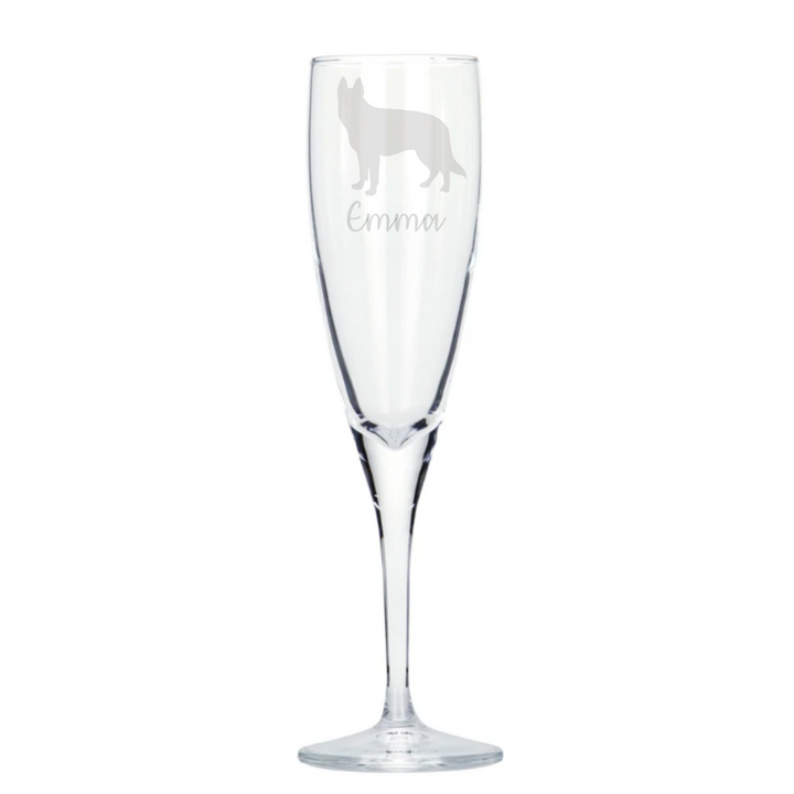 Personalised Alsatian German Shepherd Champagne Glass
