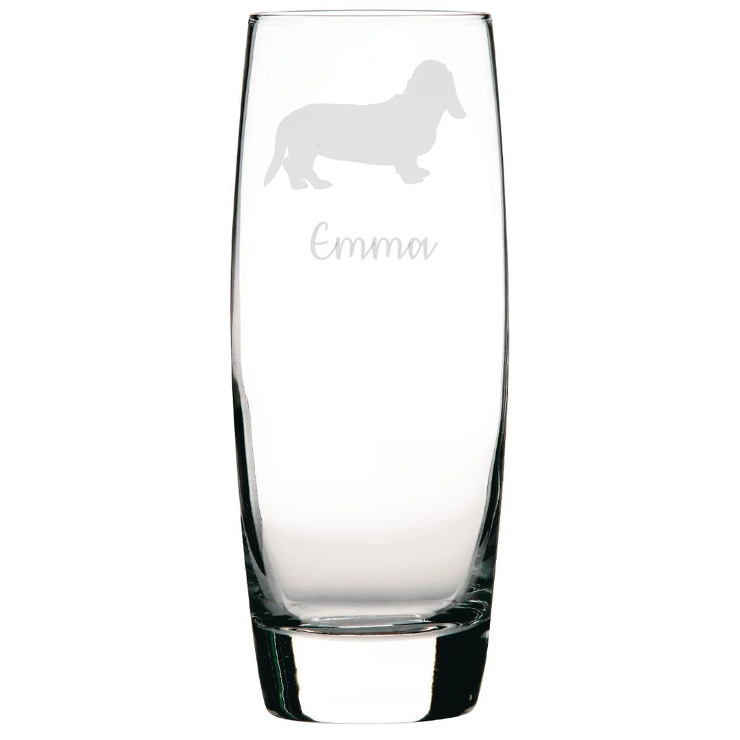 Personalised Basset Hound Hi-Ball Glass