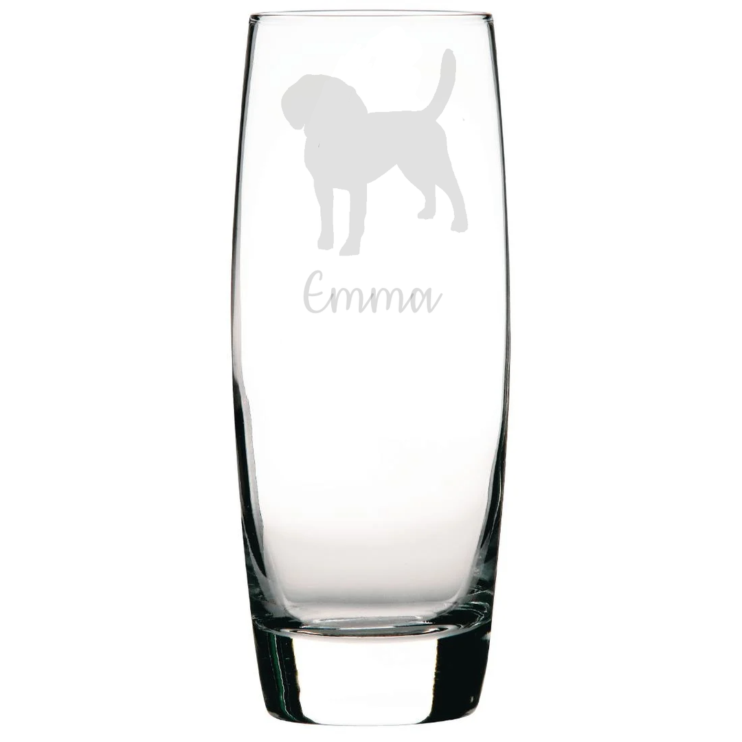 Personalised Beagle Hi-Ball Glass