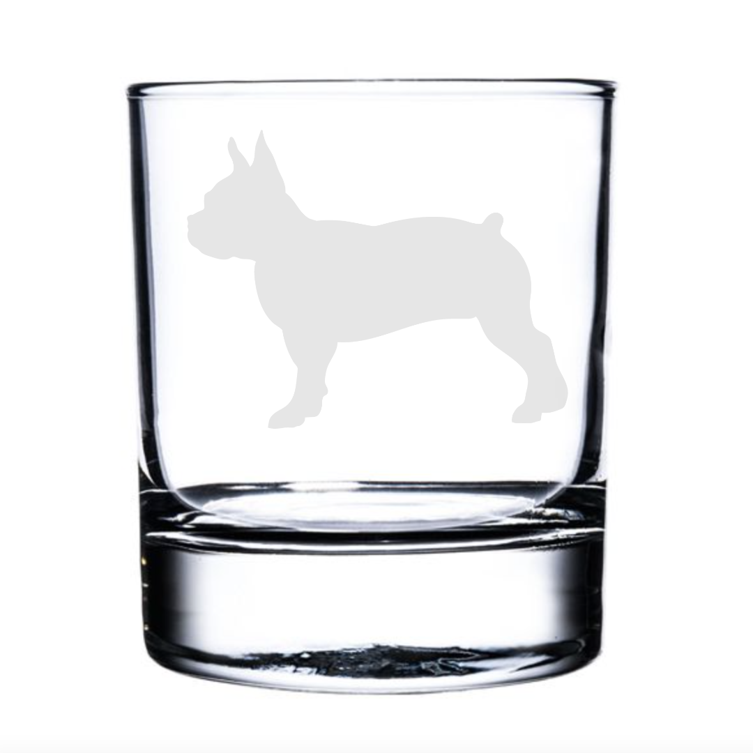 Personalised Boston Terrier Whisky Glass