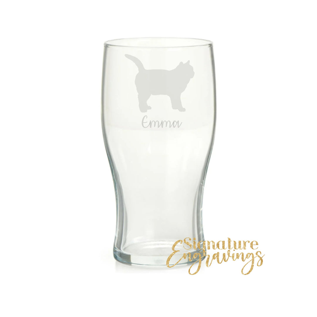 Personalised British Shorthair Cat Pint Glass
