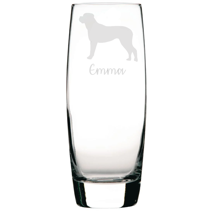 Personalised Bullmastiff Hi-Ball Glass
