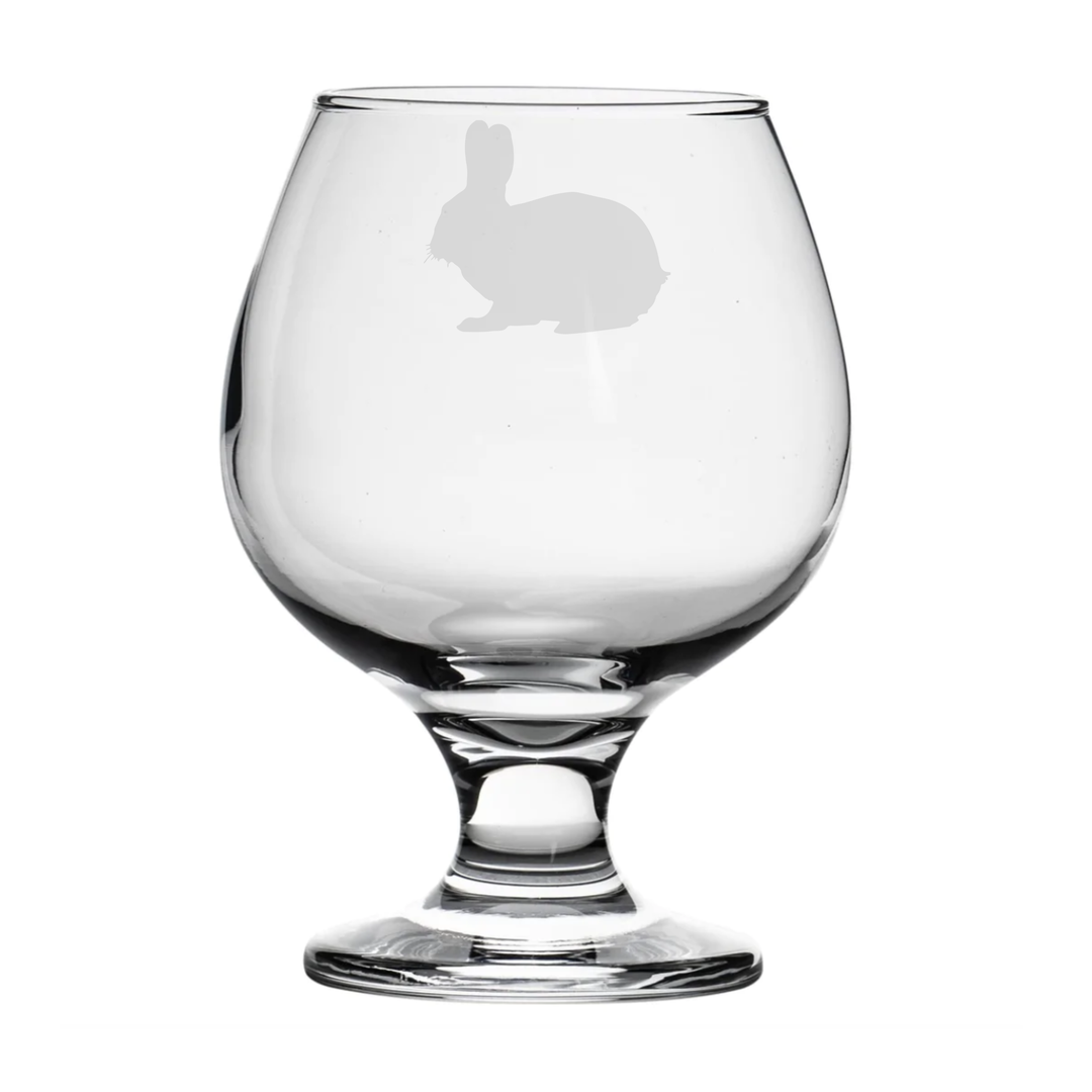 Personalised Bunny Rabbit Brandy Snifter Glass