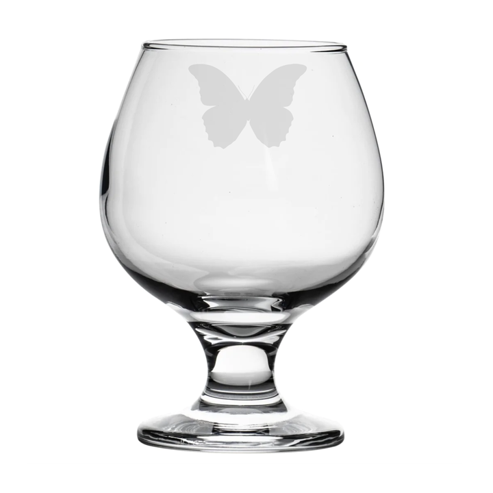 Personalised Butterfly Brandy Snifter Glass