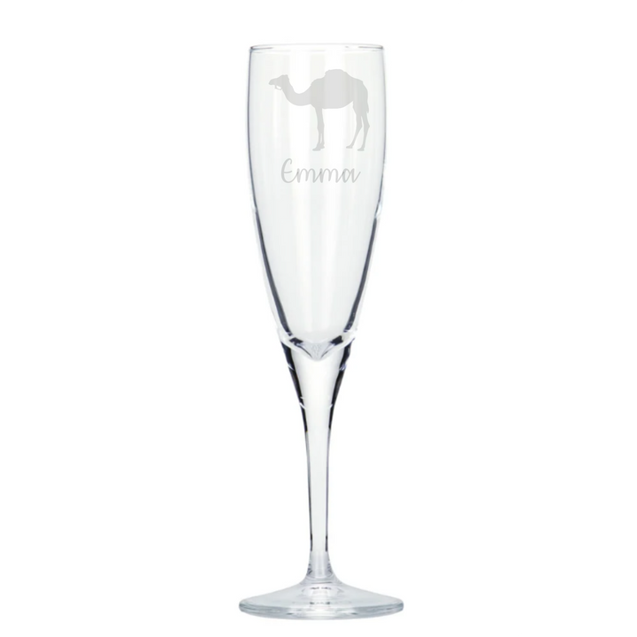 Personalised Camel Champagne Glass