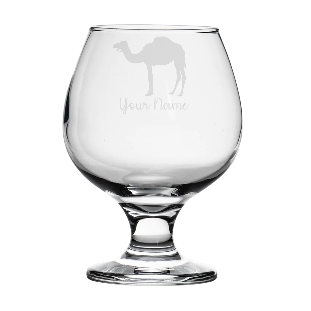 Personalised Camel Brandy Snifter Glass