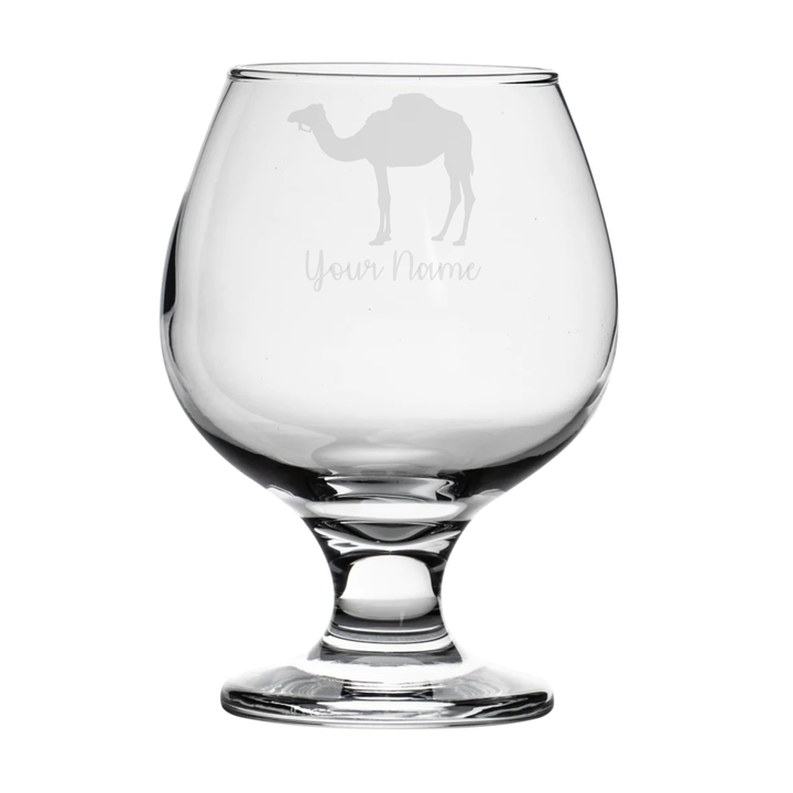 Personalised Camel Brandy Snifter Glass
