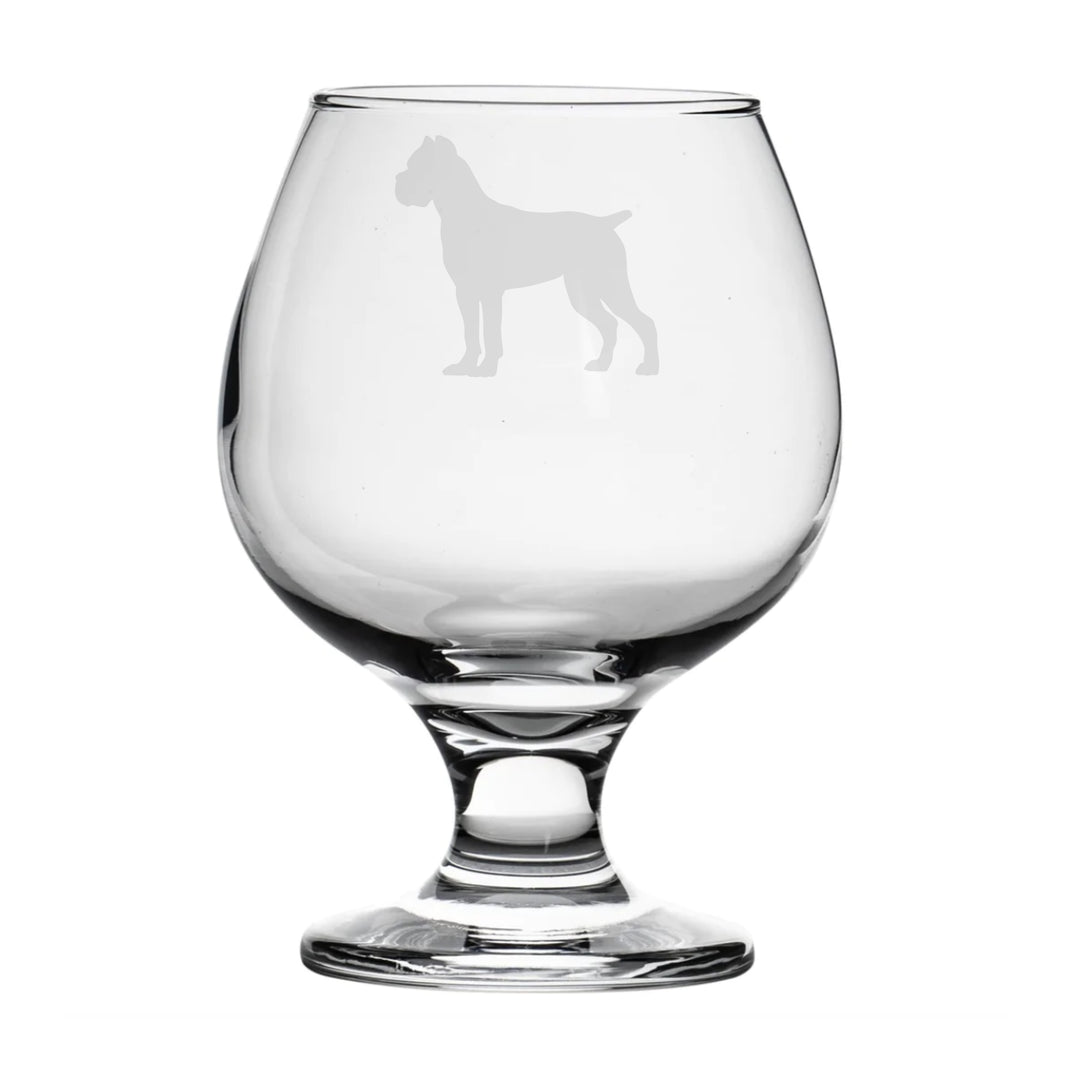 Personalised Cane Corso Dog Brandy Snifter Glass