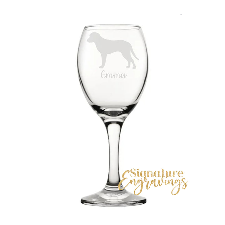 Personalised Chesapeake Bay Retriever Wine Glass