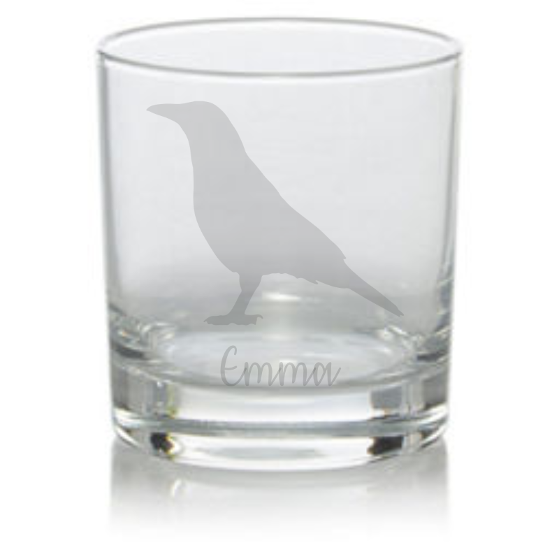 Personalised Crow Whisky Glass