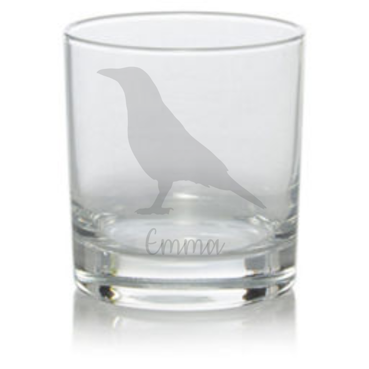 Personalised Crow Whisky Glass