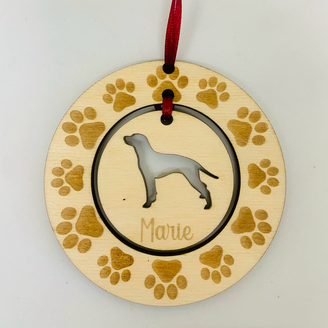 Personalised Dalmatian Hanging Decoration ~ Paw Wreath
