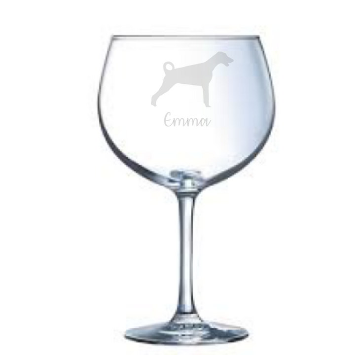 Personalised Doberman Gin Glass