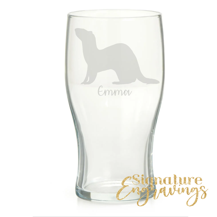 Personalised Ferret Pint Glass