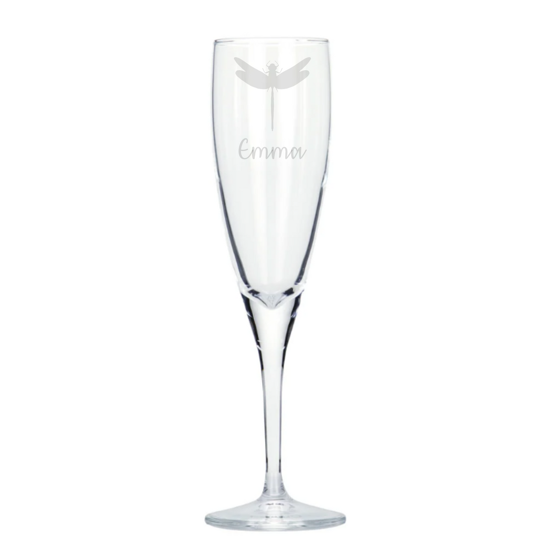 Personalised Firefly Champagne Glass