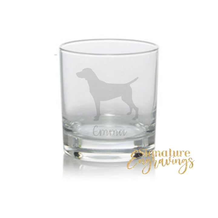 Personalised German Wirehaired Pointer Whisky Glass