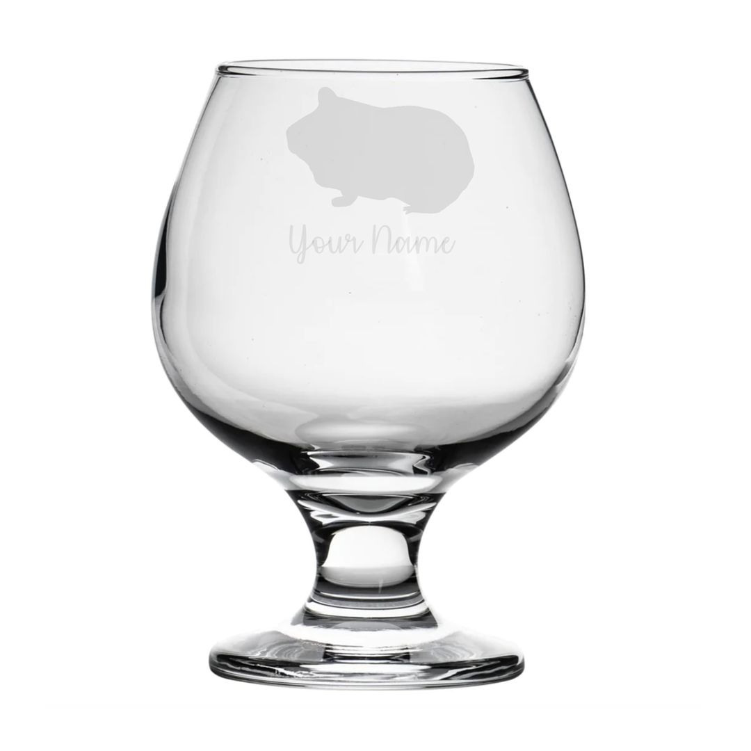 Personalised Guinea Pig Brandy Snifter Glass