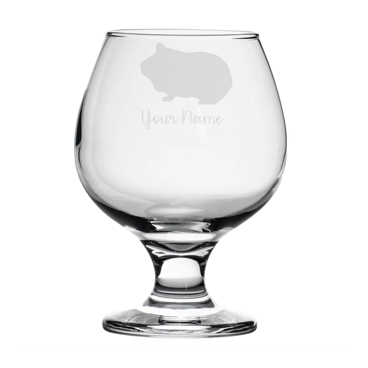 Personalised Guinea Pig Brandy Snifter Glass