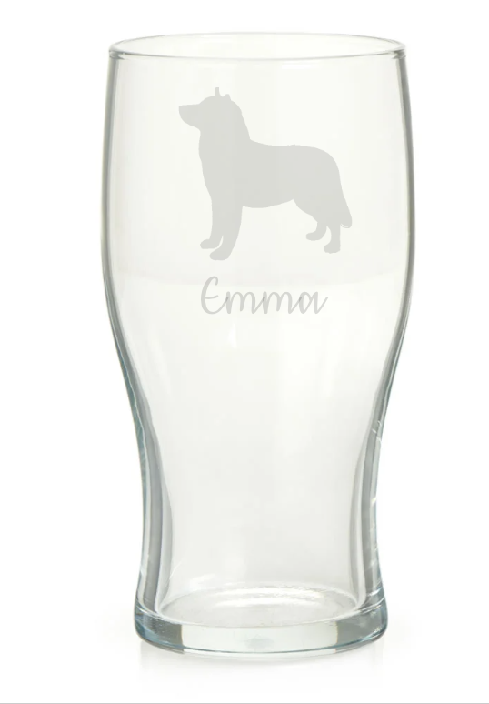 Personalised Husky Pint Glass