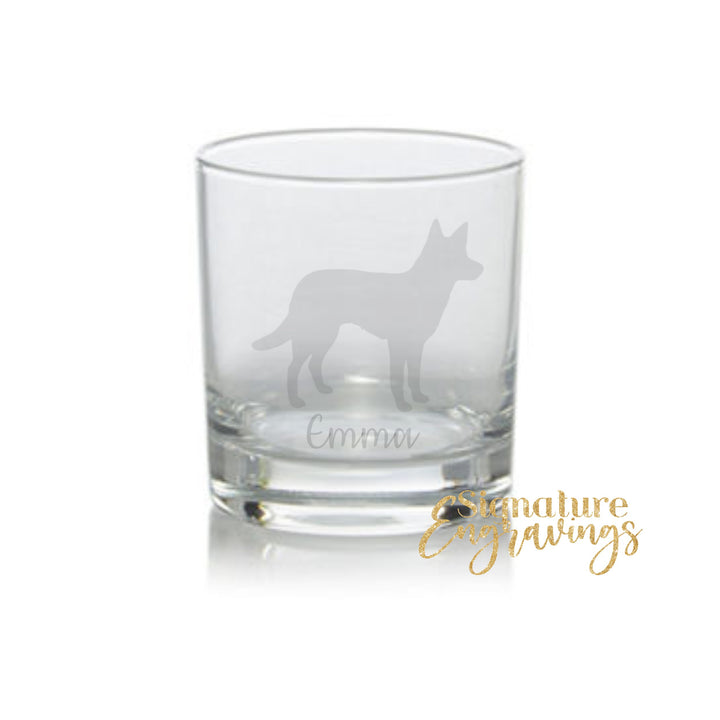 Personalised Koolie Whisky Glass
