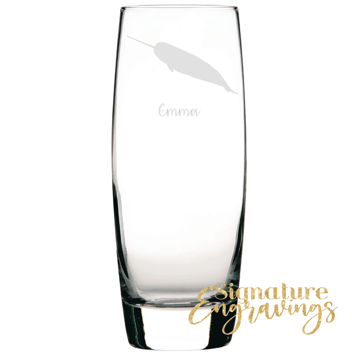 Personalised Narwhal Hi-Ball Glass