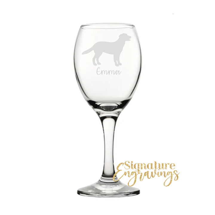 Personalised Nova Scotia Duck Tolling Retriever Wine Glass