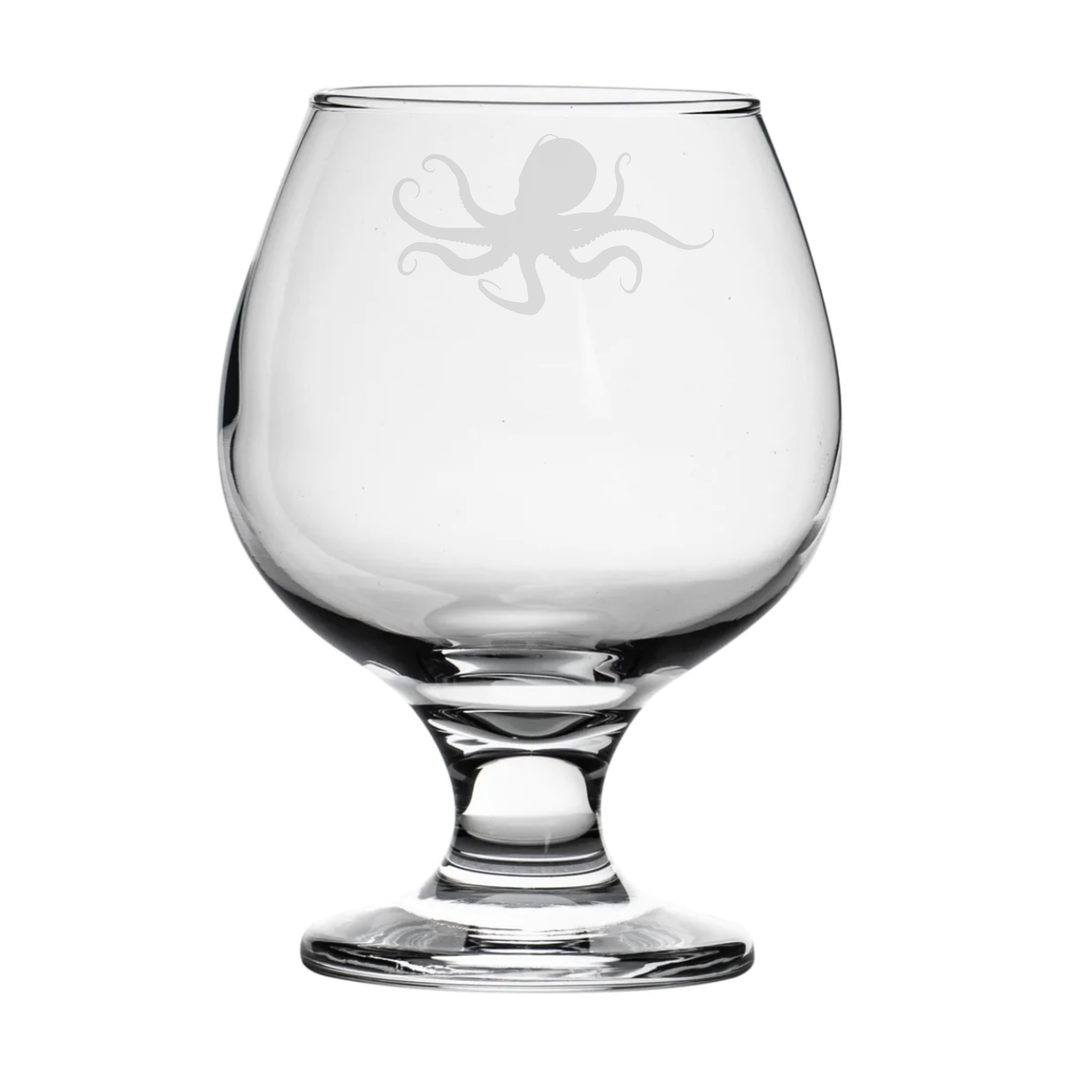 Personalised Octopus Brandy Snifter Glass