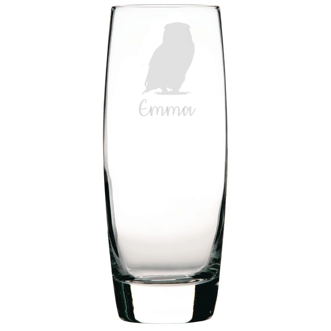 Personalised Owl Hi-Ball Glass