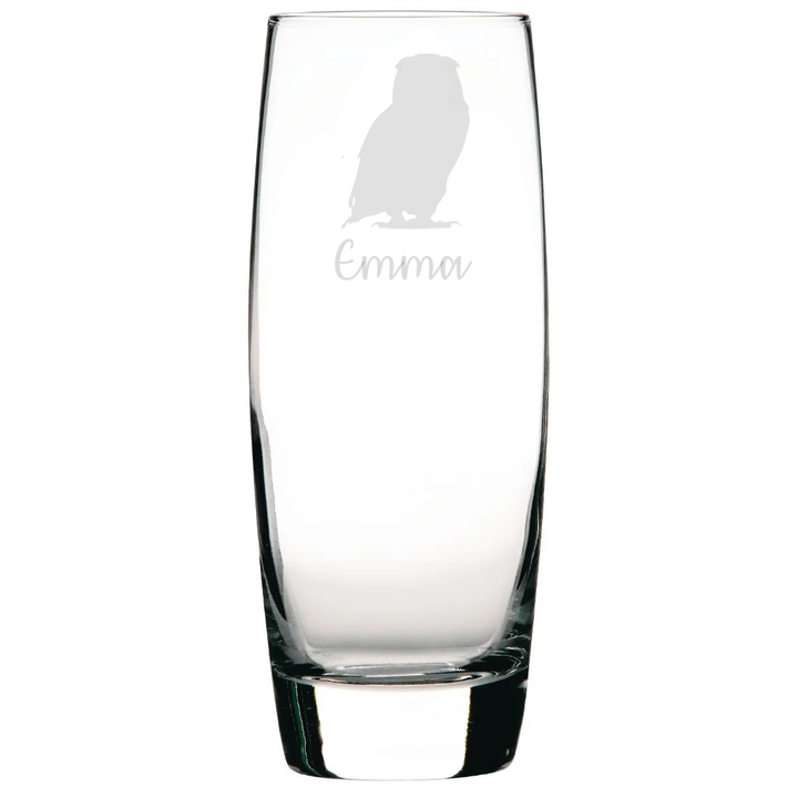 Personalised Owl Hi-Ball Glass