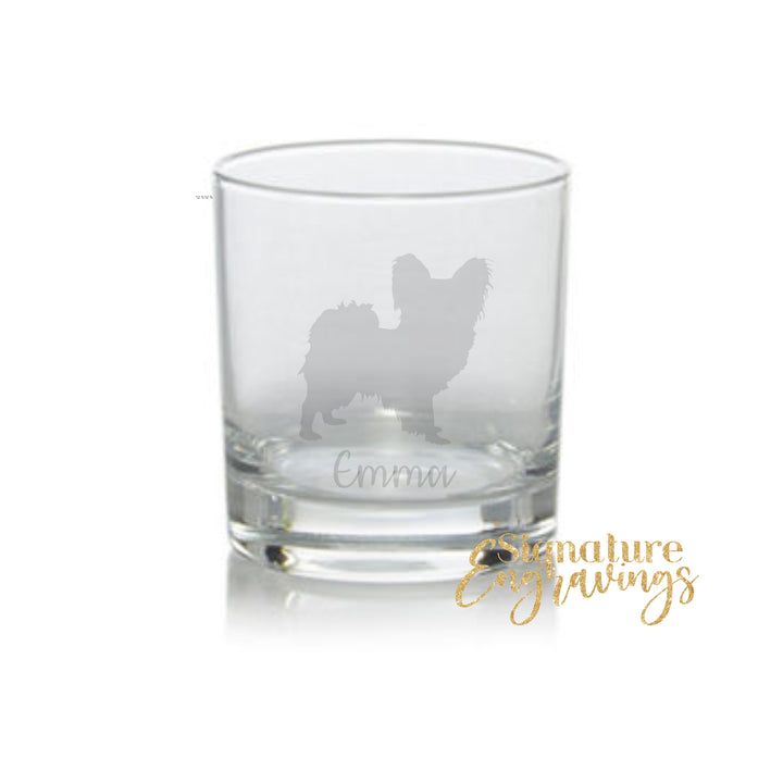 Personalised Papillon Whisky Glass