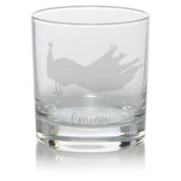 Personalised Peacock Whisky Glass