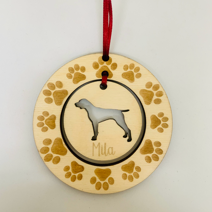 Personalised Pointer Hanging Decoration ~ Paw Wreath