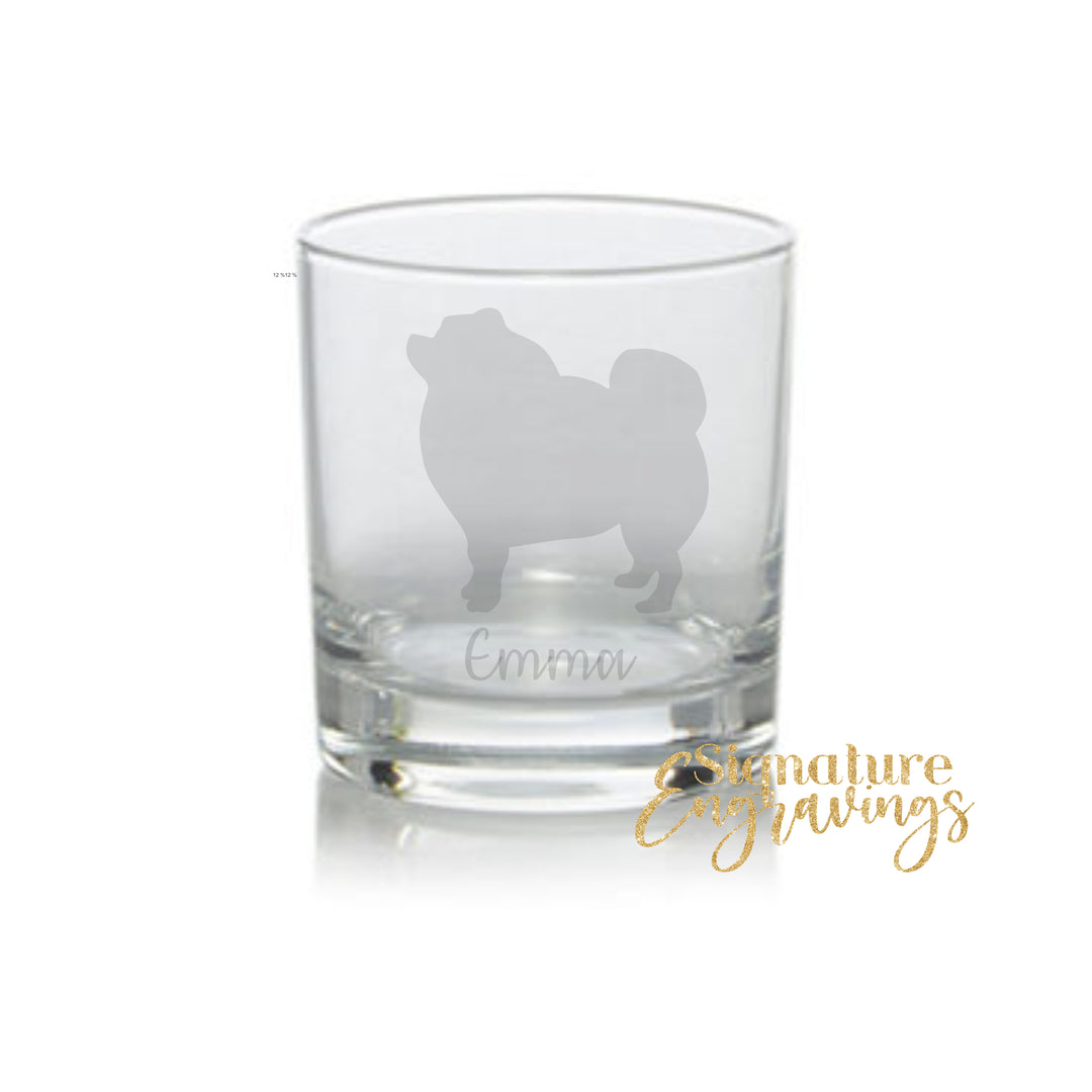 Personalised Pomeranian Whisky Glass