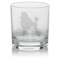 Personalised Poodle Whisky Glass