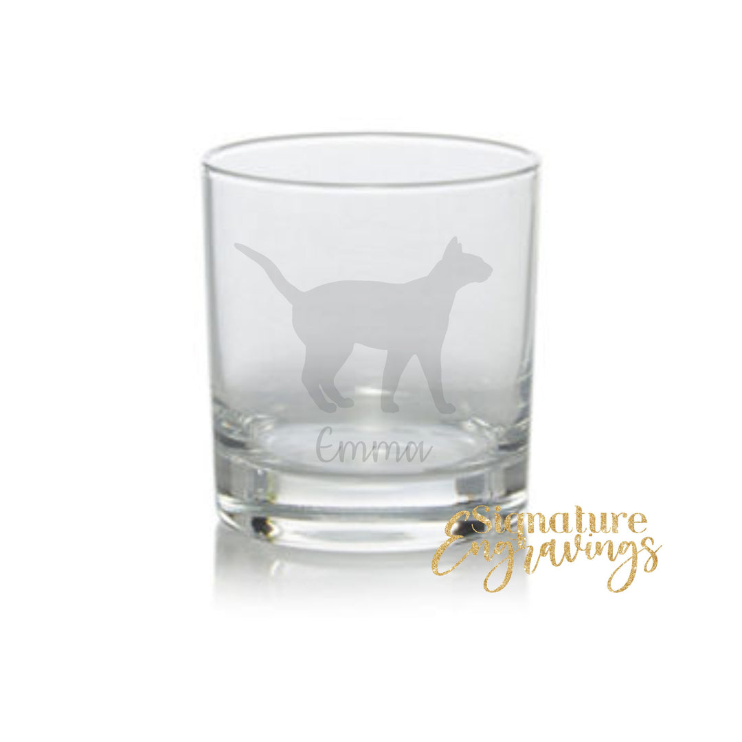 Personalised Shorthair Siamese Cat Whisky Glass