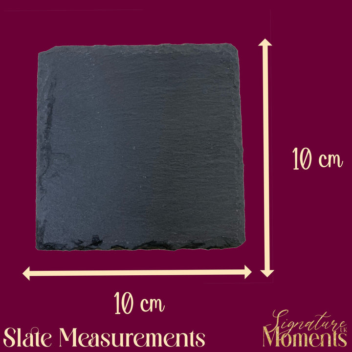 Personalised Bear Slate Coaster