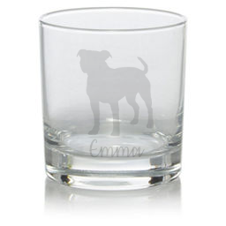 Personalised Staffordshire Bull Terrier Whisky Glass