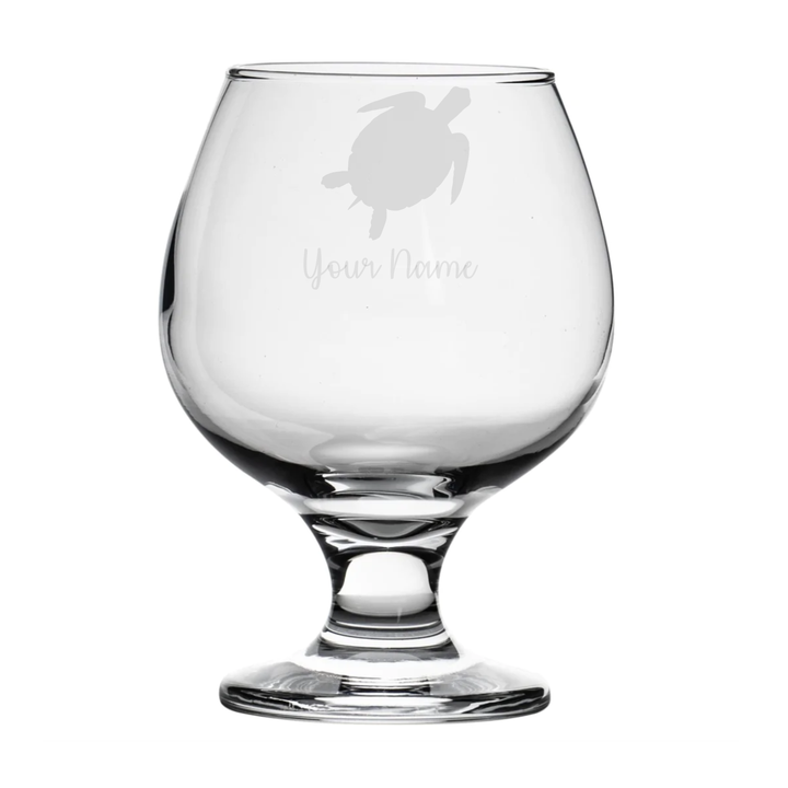 Personalised Turtle Brandy Snifter Glass
