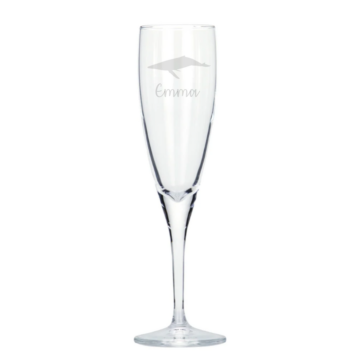 Personalised Whale Champagne Glass